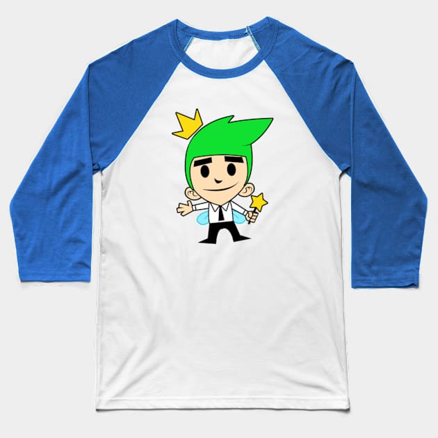 Cosmo Fairly Oddparents Baseball T-Shirt by liora natalia